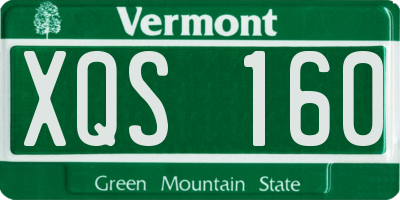 VT license plate XQS160