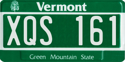 VT license plate XQS161