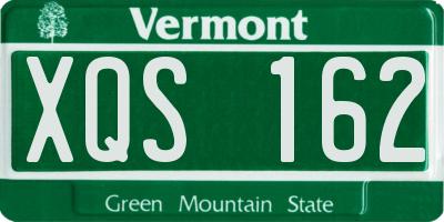 VT license plate XQS162