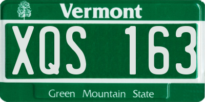 VT license plate XQS163