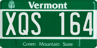 VT license plate XQS164