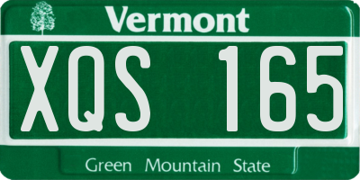 VT license plate XQS165