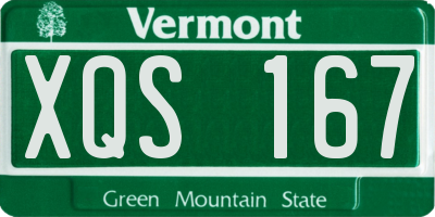 VT license plate XQS167