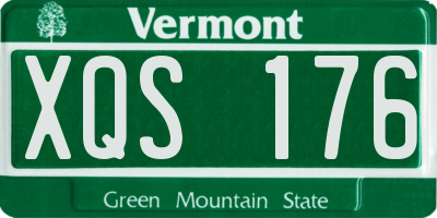 VT license plate XQS176