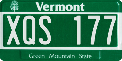 VT license plate XQS177