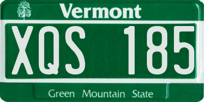 VT license plate XQS185