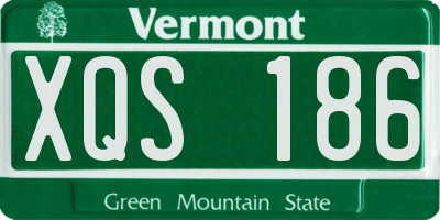 VT license plate XQS186