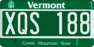 VT license plate XQS188