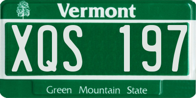 VT license plate XQS197