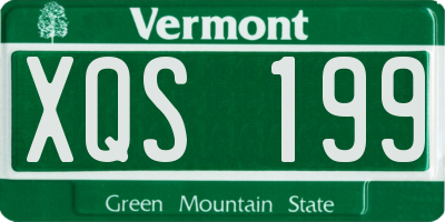 VT license plate XQS199