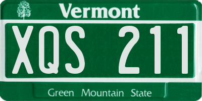 VT license plate XQS211