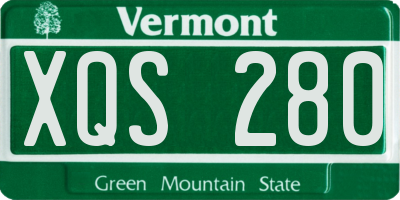 VT license plate XQS280