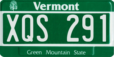 VT license plate XQS291