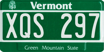 VT license plate XQS297