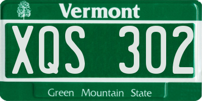 VT license plate XQS302