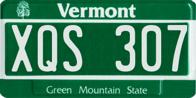 VT license plate XQS307