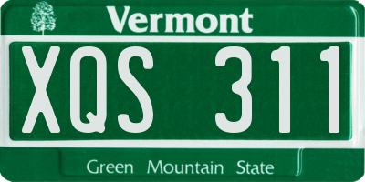 VT license plate XQS311