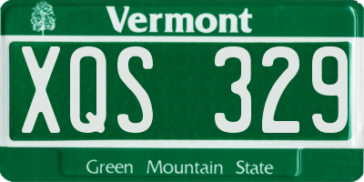VT license plate XQS329
