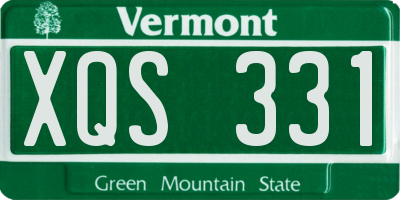 VT license plate XQS331