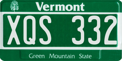 VT license plate XQS332