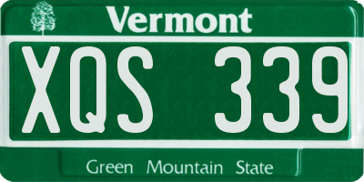 VT license plate XQS339
