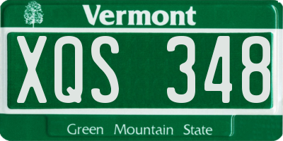 VT license plate XQS348