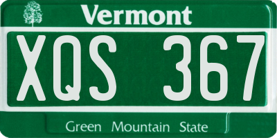 VT license plate XQS367