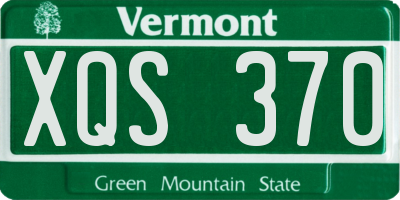 VT license plate XQS370