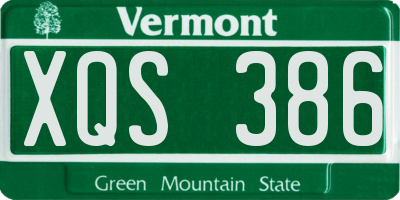 VT license plate XQS386