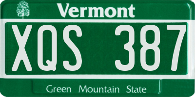 VT license plate XQS387