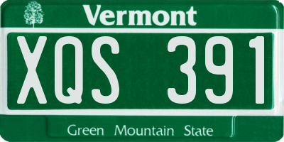 VT license plate XQS391