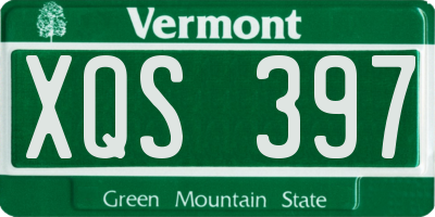 VT license plate XQS397
