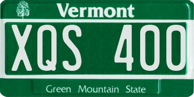 VT license plate XQS400