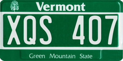 VT license plate XQS407