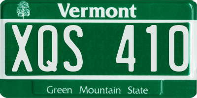 VT license plate XQS410