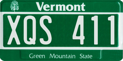 VT license plate XQS411