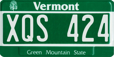 VT license plate XQS424