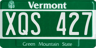 VT license plate XQS427