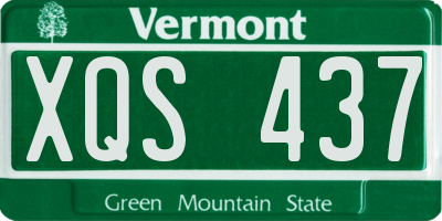 VT license plate XQS437