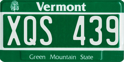 VT license plate XQS439