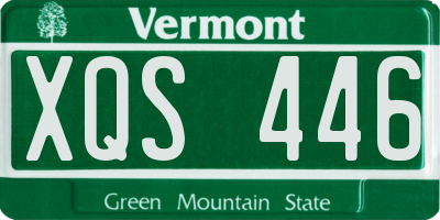 VT license plate XQS446