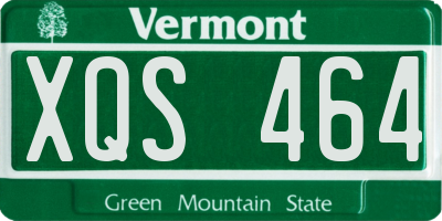 VT license plate XQS464