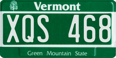 VT license plate XQS468