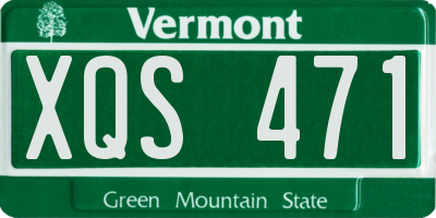 VT license plate XQS471