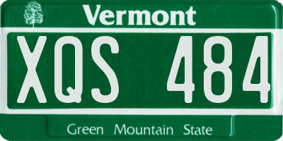 VT license plate XQS484