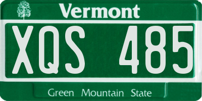 VT license plate XQS485