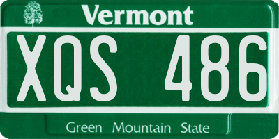 VT license plate XQS486