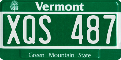 VT license plate XQS487