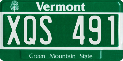 VT license plate XQS491