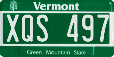 VT license plate XQS497